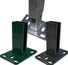 Fußplatte Montagefuß für Pfosten bzw. Eckpfosten 60x40 mm bzw. 60x60 mm - verschiedene Farben